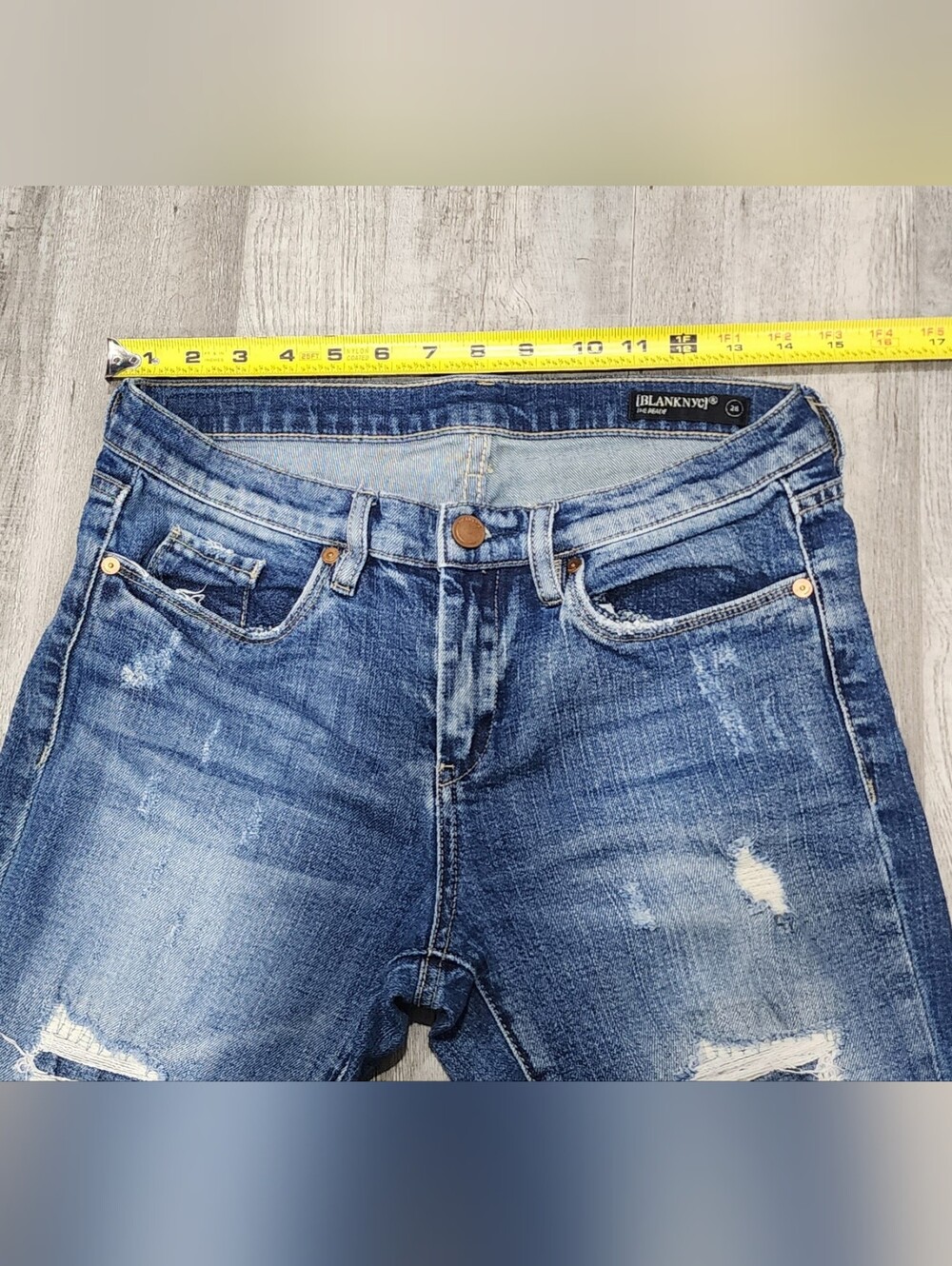 Blank NYC The Reade Jeans Women's Size 28 Distressed Blue Denim - Picture 9 of 10